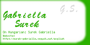 gabriella surek business card